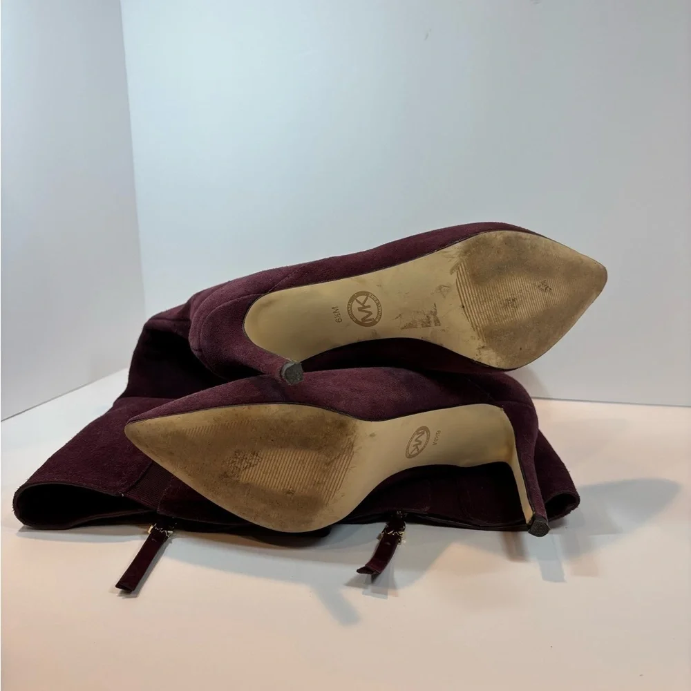 Michael Kors Purple Over the Knee Boots Suede